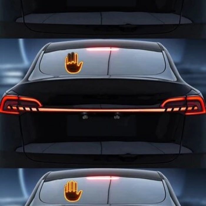 Lumière De Doigt LED De Voiture - 3 Modes Gestuels - Autocollant LED Avec Télécommande