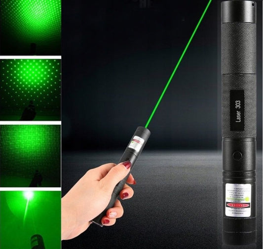 Pointeur laser vert rechargeable en aluminium, haute puissance 1000 mW et portée de 2000 mètres