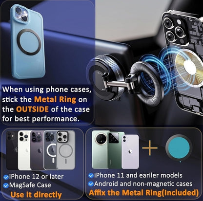 Support de téléphone Ultra magnétique Ventouse pour voiture amélioré renforcé à 360