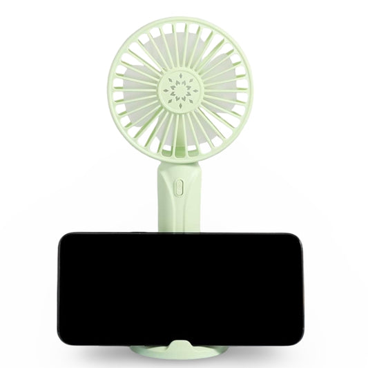 Ventilateur Portable à Main Rechargeable avec Support – USB Sans Fil à 3 Vitesses Vert